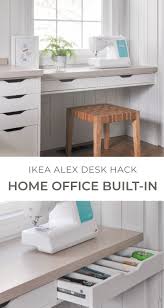 Home Office Desk Built In With Ikea Alex Drawer Hack Hydrangea Treehouse Ikea Alex Desk Ikea Alex Drawers Ikea Office