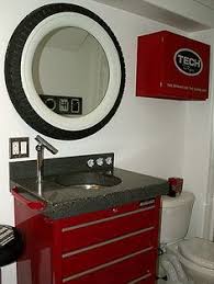 Whether it be football, baseball, basketball or hockey, creating a room that incorporates a. Pin By Glenn Bowron On For The Shop Pinterest Man Cave Bathroom Car Themed Rooms Man Cave Garage