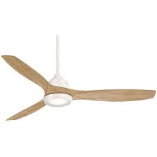 The satin nickel finish and alabaster white glass shade softly diffuse light to your room with 350 lumens and 3000k for a warm white color to provide a calm and. Minka Aire Skyhawk 60 Inch 3 Blade Led Ceiling Fan In Flat White F749l Whf Ceiling Fan With Light Ceiling Fan Led Ceiling Fan