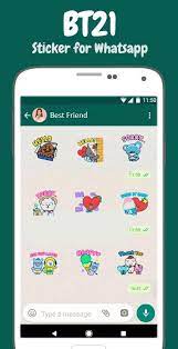 These stickers can be used to respond to status and groups. Bt21 Sticker For Wastickerapps For Android Apk Download