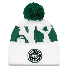 Shop with new era for the latest headwear and apparel. Men S New Era White Green New York Jets 2020 Nfl Sideline Sport Pom Cuffed Knit Hat