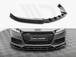 Maxton Design Front Splitter V2 Gloss Black ABS for Audi TTS ...