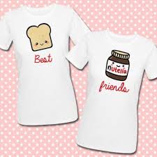 T Shirt Di Coppia Best Friends Kawaii Pane E Nutella Magliette Personalizzate Pane E Nutella Kawaii