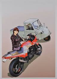 goggle feat ちぱる ちぱるポスター モーターマガジン社の通販本店サイト オートバイアート バイクアート 東本昌平