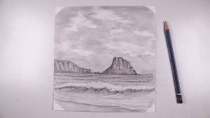 how to draw a pencil seascape drawings artwork abstract artwork