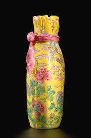 1stdibs.com has been visited by 100k+ users in the past month A Highly Important And Superbly Painted Beijing Enamel Falancai Pouch Shaped Glass Vase Blue Enamel Mark And Period Of Qianlong Alain R Truong