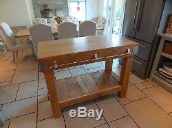 large english oak butchers block