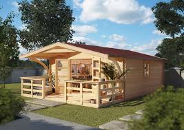 Weitere ideen zu haus, blockhaus häuser, holzhaus kaufen. Woodfeeling Holz Gartenhaus Meldorf 6 Inkl Vordach Und Terrasse 38mm Blockhaus Satteldach Farbe Naturbelassen