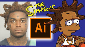 Follow kodak motion picture film on social media. How To Draw Kodak Black As Bart Simpson Step By Step Tutorial Adobe Illustrator Youtube