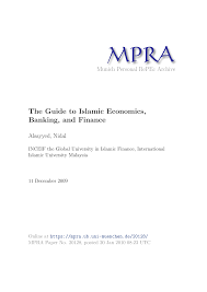 Murabaha financing is a contract in which an islamic bank purchases the asset from a third party & resells immediate or deferred payment. Https Mpra Ub Uni Muenchen De 20128 1 Islamic Guide Economics Finance Banking Pdf