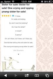 Sister For Sale Shel Silverstein Shel Silverstein Poems Shel Silverstein My Favorite Things