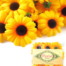 The gerbera daisy or barberton daisy is the new rose! Buy 24 Silk Yellow Sunflower Gerbera Daisy Flower Heads Gerber Daisies 1 75 Artificial Flowers Heads Fabric Floral Supplies Wholesale Lot For Wedding Flowers Accessories Make Bridal Hair Clips Headbands