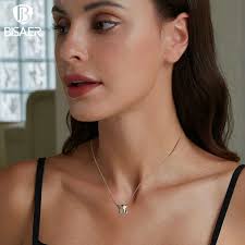 BISAER-collar de Plata de Ley 925 con colgante de perro Pug, cadena con  dije de Animal chapada en platino para mujer y mascota, joyería fina para  fiesta