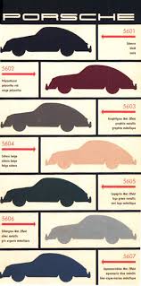 Porsche 356 Color Chart Vintage Porsche Porsche 356 Porsche