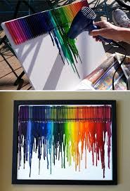 Make A Rainbow Table Create Play Travel Crayon Art Melted Diy Art Melting Crayons