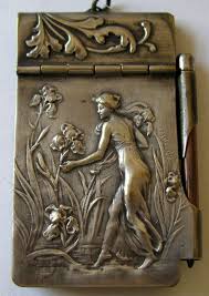 Antique Art Nouveau French Aide Memoire Carnet De Bal Chatelaine E Dropsy Art Nouveau Silver Art Nouveau Art Nouveau Jewelry