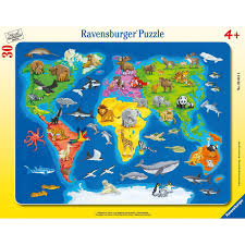 Rare ravensburger 2000 piece jigsaw puzzle * village in winter * 100% complete. Jigsaw Puzzle 30 Pieces Frame Puzzle Animals Of The World Ravensburger 06641 30 Pieces Jigsaw Puzzles World Maps And Mappemonde Jigsaw Puzzle