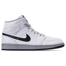 Black And White Air Jordan 1 Mid Men S Air Jordan 1 Mid Retro Basketball Shoes White Retro Basketball Shoes Jordan Basketball Shoes Retro Sneakers