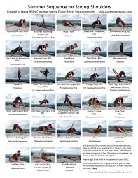 A Summer Sequence For Strong Shoulders Free Printable Download Queen Street Yoga Strong Shoulders Yoga Sequences Yoga