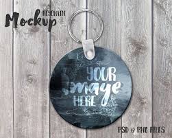 Round Keychain Mockup Template Circle Key Chain Template Mockup Template Keychain Circle Key
