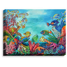 Buy original art worry free with our 7 day money back guarantee. Dianochedesigns Coral Reef By Patti Schermerhorn Painting Print On Wrapped Canvas Wayfair