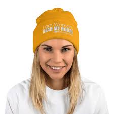 I Am Woman Pom-Pom Beanie