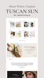 Tuscan Sun Showit Website Template By Northfolk Video Video In 2021 Website Template Showit Website Wordpress Blog Design