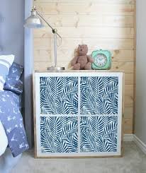 Decals For Kallax Expedit Decal Ikea Minimalistic Blue Palm Leaves Pattern Tropical Peel And Stick Self Adhesive Ikea Hack 9ka In 2020 Kallax Ikea Hack Ikea Furniture