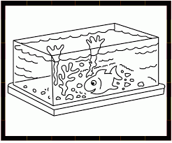 Empty fish tank coloring page blank aquarium coloring pages, blank blank fish coloring page : Indi Fish Tank Color Page