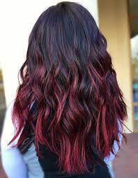 This dreamy and earthy burgundy hair look with jeweled toned violet highlights is simply stunning. 45 Shades Of Burgundy Hair Dark Burgundy Maroon Burgundy With Red Purple And Brown Highlights Hair Color Burgundy Maroon Hair Hair Styles