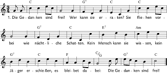 Ein kind steht in der mitte und dreht sich im kreis dabei wird gesungen „im garten steht ein blümelein, vergissmeinnicht , vergissmeinnicht. Die Gedanken Sind Frei