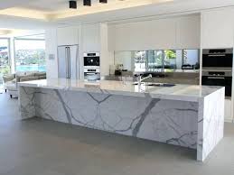 Marble Top Kitchen Island Bench Why Are So Popular United Granite With Waterfall Edge White Modern Kitchen Marble Top Kitchen Island Kitchen Island Bench