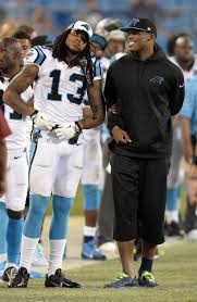Prior to carolina's preseason game against buffalo on thursday, the two met. Wr Kelvin Benjamin 13 And Qb Cam Newton 1 Watch Their Teammates Against The Carolina Panthers Football Carolina Panthers Carolina Football