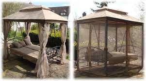 Greenfingers regency 3 seater swing seat natural on sale with garden gazebo swing view photo 5 of 15. Orlando Luxor Style Luxury Garden Swing Seat Bench