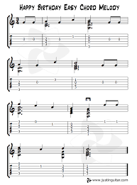 Music notation created and shared online with flat. Easy Happy Birthday Chords And Melody Free Guitar Lesson From Justinguitar Com
