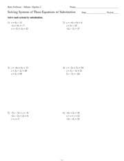 I am classically trained, in the world of the original nintendo. 3 7 Systems Of Three Equations Substitution Kuta Software Infinite Algebra 2 Name Solving Systems Of Three Equations W Substitution Date Period Solve Course Hero