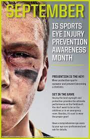 September Is Sports Eye Injury Prevention Awareness Month Recspecs Eye Safety Optometry Eye Facts