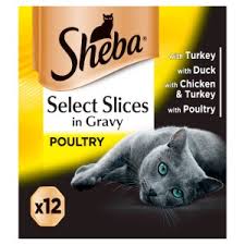 It's especially good since these are half portions. Sheba Select Slices Adult Cat Food Trays Poultry Collection In Gravy 12x85g Pets At Home