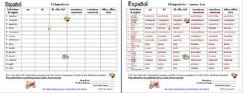 Spanish Imperfect Verb Conjugation Chart 14 Regular Verbs