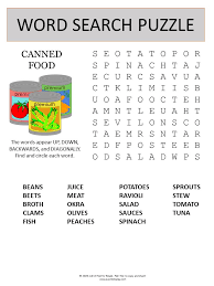 In daily word search, your computer becomes the pencil and the eraser. Canned Food Word Search Puzzle Puzzles To Play