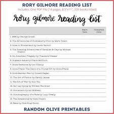 Rory Gilmore Reading List Random Olive In 2020 Rory Gilmore Rory Gilmore Books Reading Lists