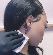 Tunna Butterfly Neck Tattoo Neck Tattoos Women Girl Neck Tattoos