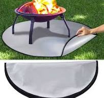 Amazon.com: Atyhao Round Fire Pit, Deck Protector Outdoor ...