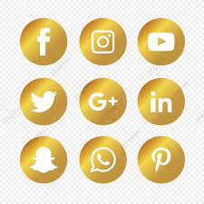 Download This Golden Social Media Icons Set Social Icons Media Icons Social Media Icons Transparent Pn Social Media Icons Free Social Media Icons Media Icon