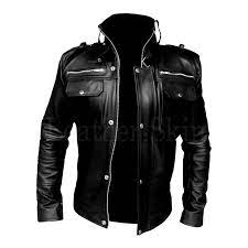 Leather Skin Men Black Genuine Leather Jacket With Front Chest Pockets Leather Jacket Men Leather Jacket Outfits Best Leather Jackets