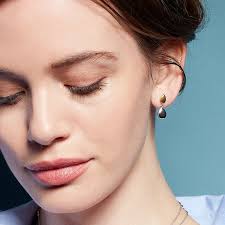 SS Coast Pebble Golden Drop Earrings