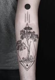 Tree Tattoo Design Forest Ink Ideas As A Symbol Of Life Knowledge Geometric Tattoo Geometric Tattoo Design Flower Tattoo Designs