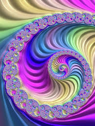 Fractal Rainbow Spiral, Wall Art for sale. Colorful and endless ...