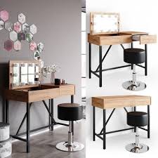 Coiffeuse Avec Miroir Led Tabouret Table Maquillage Table Cosmetique Miroir Coiffeuse Table Maquillage Decoration Maison