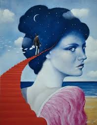 Rafal Olbinski, Somewhere in Time, Giclee Print for sale at Pamono